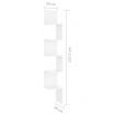 Wall Corner Shelf High Gloss White 20x20x127.5 cm Engineered Wood