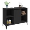 Sink Cabinet Black 80x33x60 cm Engineered Wood