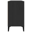 Sink Cabinet Black 80x33x60 cm Engineered Wood