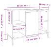 Sink Cabinet Black 80x33x60 cm Engineered Wood
