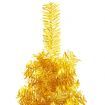 Slim Artificial Half Christmas Tree with Stand Gold 150 cm