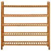 Shoe Rack with 5 Shelves 100x27x100 cm Solid Oak Wood