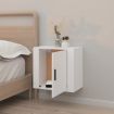 Wall-mounted Bedside Cabinet White 50x30x47 cm