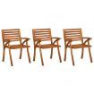 Garden Chairs 3 pcs Solid Acacia Wood