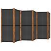 6-Panel Room Divider Black 420x180 cm