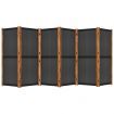 6-Panel Room Divider Black 420x180 cm