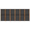 6-Panel Room Divider Black 420x180 cm