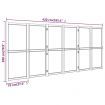 6-Panel Room Divider Black 420x180 cm