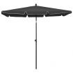 Garden Parasol with Pole 210x140 cm Anthracite