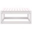 Garden Footstool 70x70x30 cm White Solid Pinewood