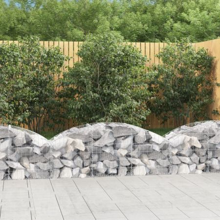 Arched Gabion Basket 150x50x40/60 cm Galvanised Iron