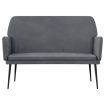 Bench Dark Grey 108x79x79 cm Velvet