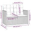 4 Piece Outdoor Lounge Set with Cushions Poly Rattan Black