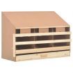 Chicken Laying Nest 3 Compartments 93x40x65 cm Solid Pine Wood