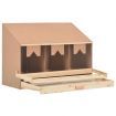 Chicken Laying Nest 3 Compartments 93x40x65 cm Solid Pine Wood