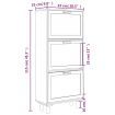 Shoe Cabinet White 52x25x115 cm Engineered Wood and Natural Rattan