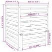 Composter White 82.5x82.5x99.5 cm Solid Wood Pine