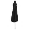 Outdoor Parasol with Metal Pole 400 cm Black