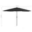 Outdoor Parasol with Metal Pole 400 cm Black