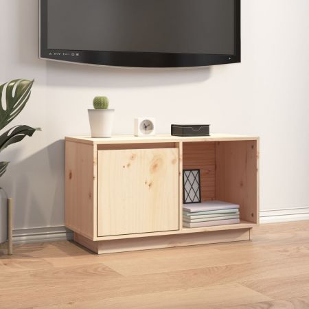 TV Cabinet 74x35x44 cm Solid Wood Pine