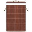 Bamboo Laundry Basket with 2 Sections Brown 72 L