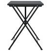 Folding Bistro Table Black 55x54x71 cm Poly Rattan