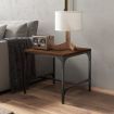 Side Table Brown Oak 40x40x35 cm Engineered Wood