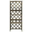 Trellis with Shelves Grey 55x30x140 cm Solid Fir Wood