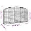 Arched Gabion Basket 200x50x100/120 cm Galvanised Iron