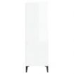 Highboard High Gloss White 60x36x110 cm Engineered Wood