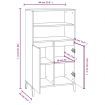 Highboard High Gloss White 60x36x110 cm Engineered Wood