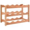 Wine Rack for 12 Bottles Solid Wood Walnut