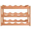 Wine Rack for 12 Bottles Solid Wood Walnut