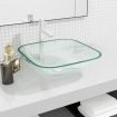 Basin Glass 42x42x14 cm Transparent