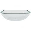 Basin Glass 42x42x14 cm Transparent