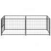 Dog Kennel Black 200x100x70 cm Steel