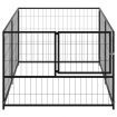 Dog Kennel Black 200x100x70 cm Steel