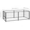 Dog Kennel Black 200x100x70 cm Steel