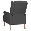 Massage Reclining Chair Dark Grey Fabric