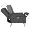 Massage Reclining Chair Dark Grey Fabric