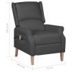 Massage Reclining Chair Dark Grey Fabric