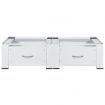 Double Washing and Drying Machine Pedestal with Drawers White