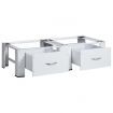 Double Washing and Drying Machine Pedestal with Drawers White