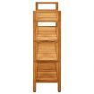 Shoe Rack with 4 Shelves 100x27x80 cm Solid Oak Wood