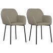 Dining Chairs 2 pcs Light Grey Velvet