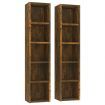 CD Cabinets 2 pcs Smoked Oak 21x16x93.5 cm Engineered Wood