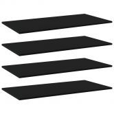 Bookshelf Boards 4 pcs Black 80x30x1.5 cm Engineered Wood