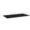 Bookshelf Boards 4 pcs Black 80x30x1.5 cm Engineered Wood