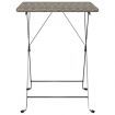 Folding Bistro Table Grey 55x54x71 cm Poly Rattan