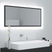 LED Bathroom Mirror Grey 100x8.5x37 cm Acrylic